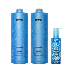 super-sized hydration set hydro rush intense moisture shampoo + conditioner + dream routine overnight treatment